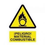 SEÑAL PVCEL PELIGRO M.COMBUSTIBLES #40X30