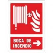 SEÑAL PVC F/R BOCA INCENDIOS DCHA. #21X30