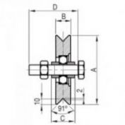 G.RUEDA 1 COJINETE V GAYNER # 80  80-104