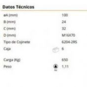 G.RUEDA 1 COJINETE V GAYNER #100  80-108