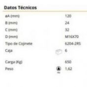 G.RUEDA 1 COJINETE V GAYNER #120  80-112
