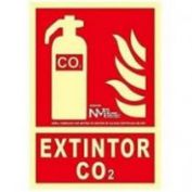 SEÑAL PVC F/R EXTINTOR CO2 #21X29