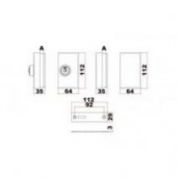 PLACA CERRADERO PUERTA CRISTAL SAG #PIL-C