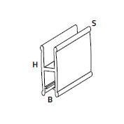 GUIA PUERTA ALUMINIO 2 MT. #6X25X2  1635