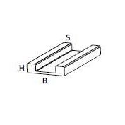 GUIA PUERTA ALUMINIO 2 MT. #20X7X5  1640