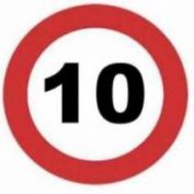 SEÑAL PVCEL VELOCIDAD MAXIMA 10 #40X30