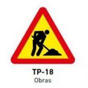 SEÑAL METALICA PELIGRO OBRAS #ECO-70