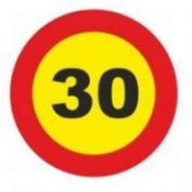 SEÑAL METALICA VELOCIDAD MAXIMA 30 #ECO-50