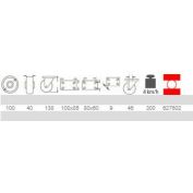 RUEDA ROTA 62 #100X40 C/C 15 ALL SRP/P100 GIRATORIA PLACA