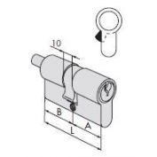 CILINDRO C/POMO C2000 CISA #35-40 LT L/L