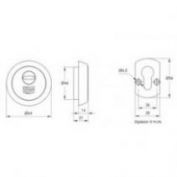ESCUDO CERRADURA IFAM #ES610L LATON