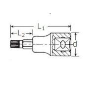 LLAVE VASO PUNTA XZN 1/2 STAHLWILLE #M- 5