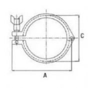 ABRAZADERA CLAMP 2986 INOX. #1"-1.1/2