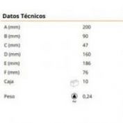 MANETA ENCASTAR GAYNER #200  80-324