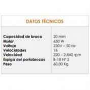 TALADRO COLUMNA YAIM #YA-2220M