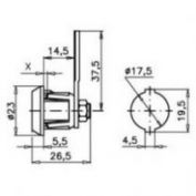 CERRADURA TAQUILLA#K-KLICK CROM 180 VAR13