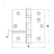 BISAGRA INOX. AMIG #2012 3,5X3,5 PAR