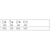 CABEZA DINAMOM. WERA #7790/1  9X12 MM 