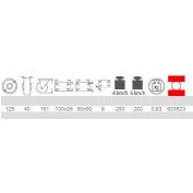 RUEDA ROTA 62 #125X40 NYLON C/C 15 SF/P FIJA PLACA