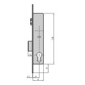 CERRADURA EMBUTIR CVL #184 V 30 AI/CN 24MM