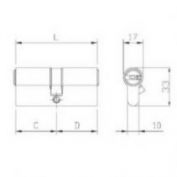 CILINDRO ISEO #R6 30-30 NI MK