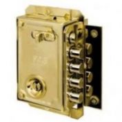 CERRADURA SOBREPONER FAC #S-90 IZDA DORADA