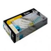 GUANTES DESECHABLES LATEX 0,12 MM 530 JUBA BLANCO CAJA 100 UND