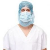 CAPUZ DESECHABLE POLIPROPILENO 20 GR CON MASCARILLA PACK 100 UD