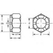 TUERCA ALMENADA DIN 935 C. 8