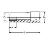 LLAVE VASO 12C  5 KOKEN 1/4 S/L #MM