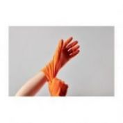 GUANTES DESECHABLES NITRILO GRIP 8,5 GR VALSUR NARANJA CAJA 50 UND
