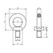 CANCAMO M DIN 580 INOX. A2