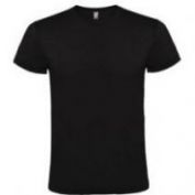 CAMISETA M/C ALGODON HOMBRE ROLY ATOMIC 150 6424 NEGRO