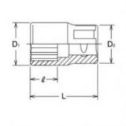 LLAVE VASO 12C 15 KOKEN 3/8 #MM