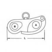 MOSQUETON RAPIDO C/ANILLA 537 INOX.316