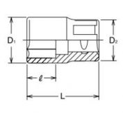 LLAVE VASO 6C 25 KOKEN 1/2 #MM