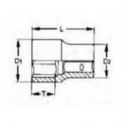 LLAVE VASO IMPACTO L 6C TENGTOOLS 1/2 #M