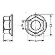 TUERCA C/ARANDELA 8.8 DIN 6923 #M PAVONADO