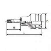 LLAVE VASO IMP.PUNTA TX 1/2 KOKEN 