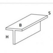 PERFIL T ALUMINIO 2 MT