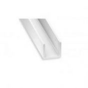PERFIL U PVC BLANCO 1 MT
