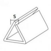 PERFIL SUJETAPAPELES PVC BLANCO 1 MT
