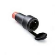 BASE TT 16A-250V C/TAPA NGR CON PRENSAESTOPA FAMATEL
