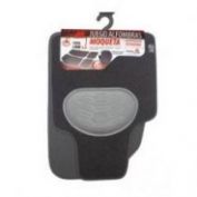 JGO. ALFOMBRILLAS COCHE MOQUETA NEGRA PREMIUM
