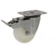 RUEDA TT INOX 80X32 NYLON FRENO GIRATORIA PLACA 