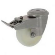 RUEDA TT INOX 100X32 NYLON FRENO GIRATORIA 