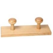PERCHA MADERA 2 POMOS #BARNIZADA