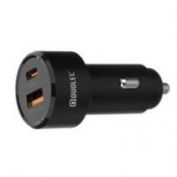 CARGADOR DUAL COCHE 38W NEGRO