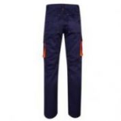PANTALON STRETCH MULTIBOLSILLOS VELILLA 103008S MARINO-NARANJA