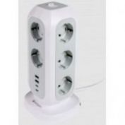 TORRE MULTIENCHUFE 11 TOMAS + 2 PUERTOS USB-C + 2 PUERTOS USB-A #EUPT-01